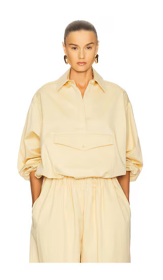 Helsa Cotton Twill Anorak in Yellow. - size XL | Revolve Clothing (Global)