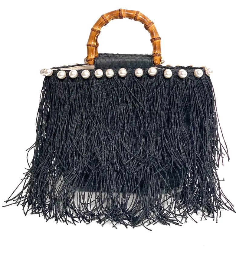 Kiki Fringe Straw Clutch | Nordstrom