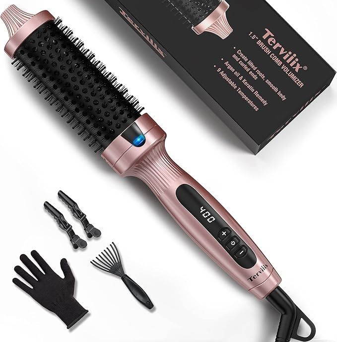 Terviiix Thermal Brush 1.5 Inch Create Loose & Volume Curls, Ceramic Tourmaline Ionic Hot Brush V... | Amazon (US)