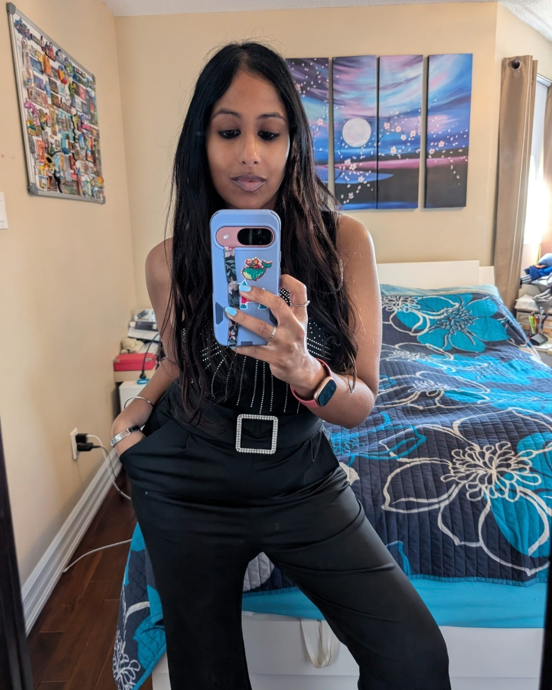 Black jumpsuit, shimmer jumpsuit, bodysuit, Fitbit, work wear, jumpsuit 

#LTKdatenight #LTKstyletip #LTKworkwear