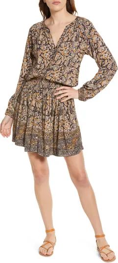 Montara Shirred Long Sleeve Linen Dress | Nordstrom