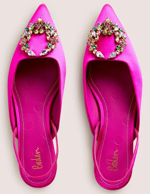 Embellished Satin Slingbacks | Boden (UK & IE)