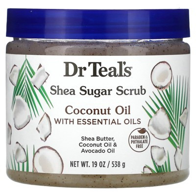 Dr. Teal's Shea Sugar Scrub, Coconut Oil With Essential Oils, 19 oz (538 g) | Target