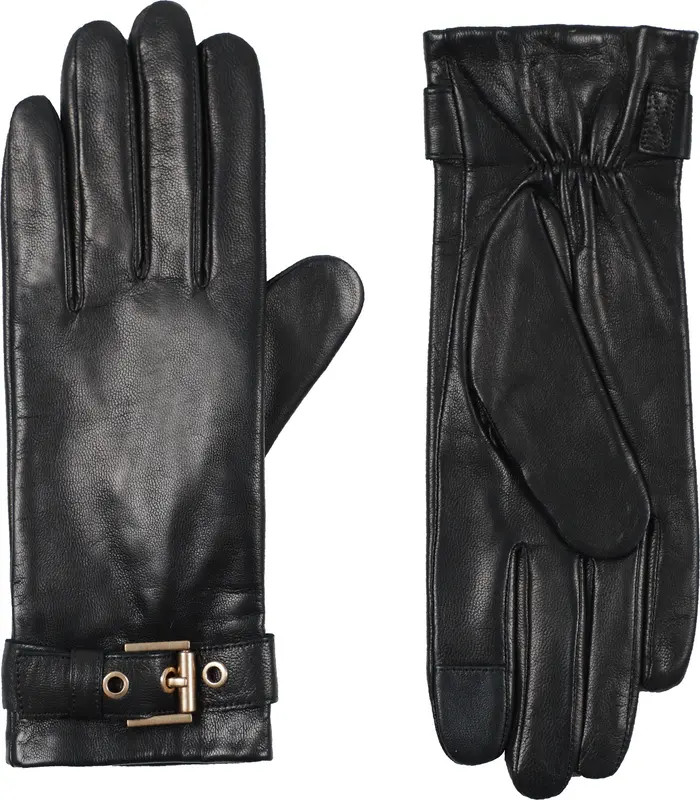 AllSaints Buckle Leather Gloves | Nordstrom | Nordstrom