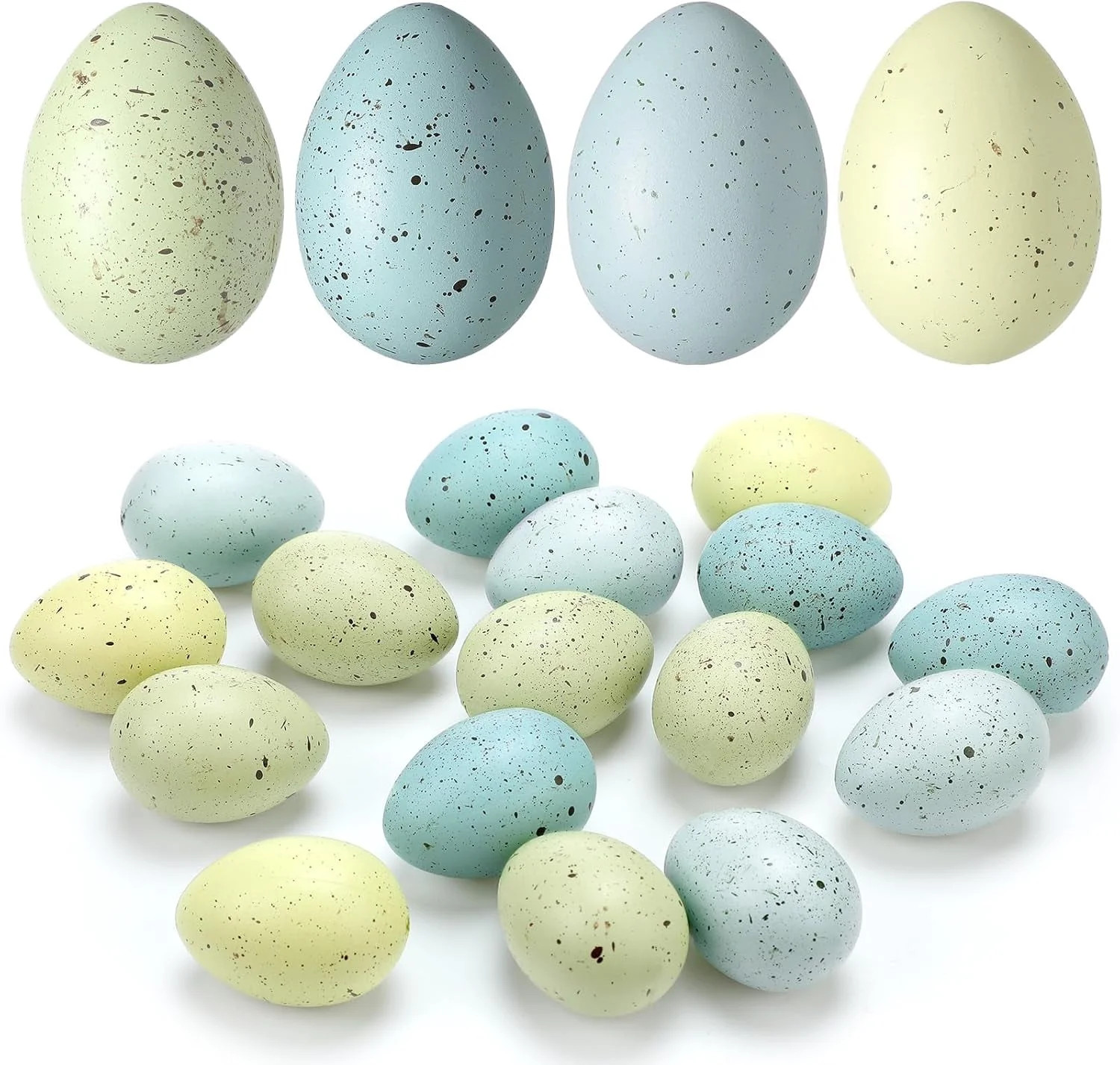 Easter Speckled Eggs 2.4 in Plastic Speckled Eggs Bowl and Vase Filler Faux Chicken Eggs for DIY ... | Walmart (US)