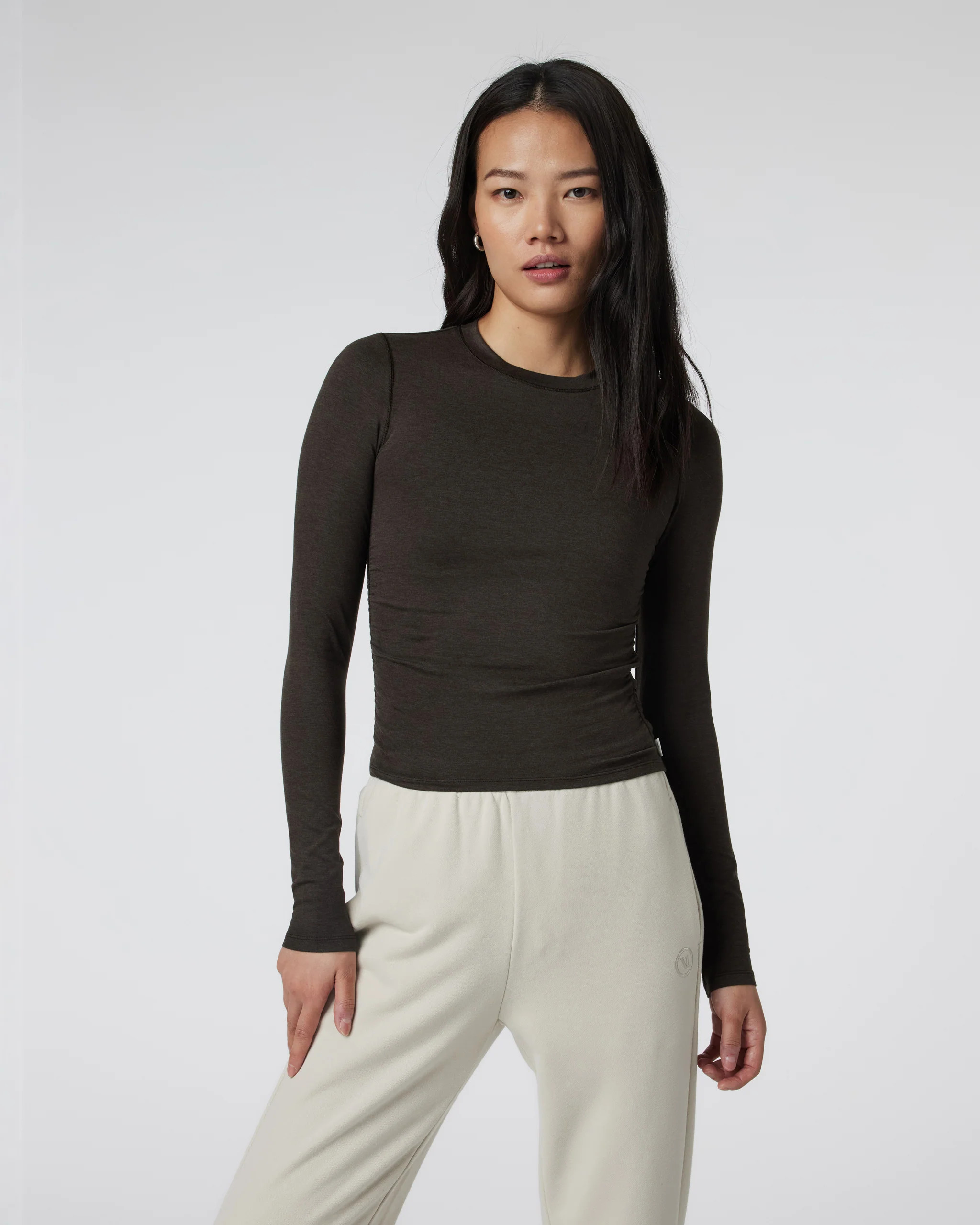 Long Sleeve Halo Ruched Tee | Vuori Clothing (US & Canada)