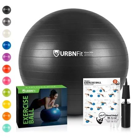 URBNFit Exercise Ball As Workout Ball, Stability Ball, Balance Ball & Yoga Ball - Anti Burst Exercis | Walmart (US)