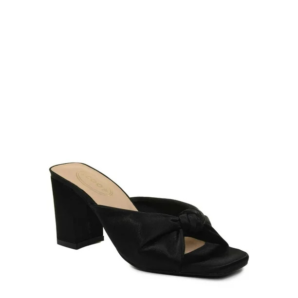 Scoop Women's Knotted Block Heel Sandals - Walmart.com | Walmart (US)