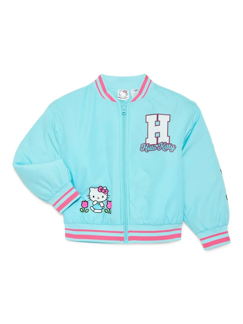Hello Kitty Girls Bomber Jacket, Sizes XS-L - Walmart.com | Walmart (US)