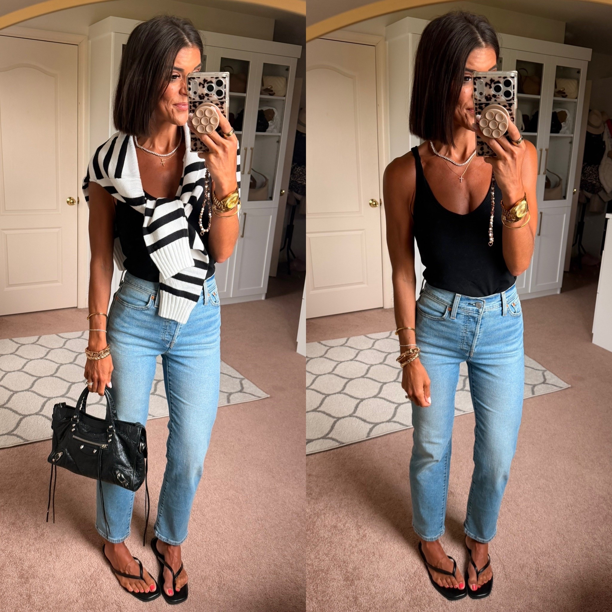 Size xs in tank with built in bra, size 26 (sized up one in jeans)

#LTKdayinmylife #LTKgrwm #LTKootd
