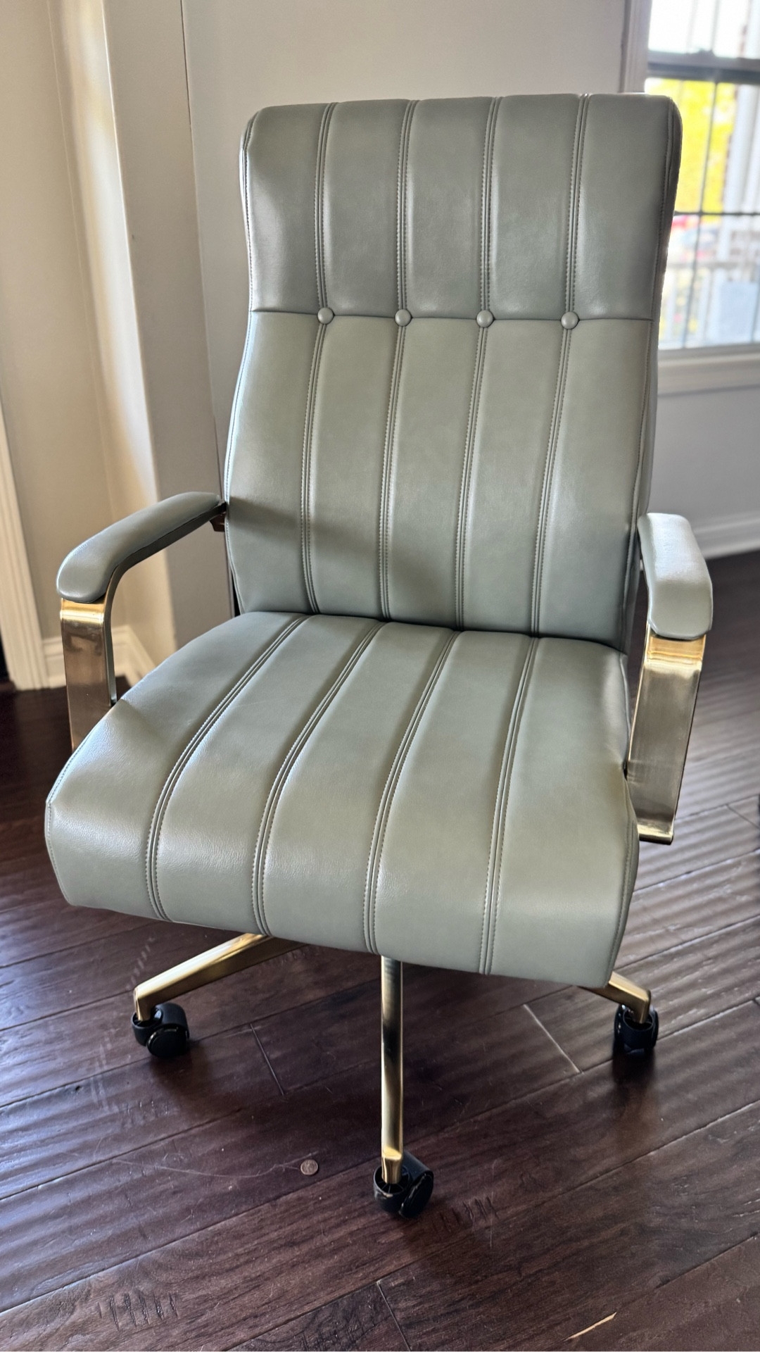 Sage green office executive chair.

#LTKHome