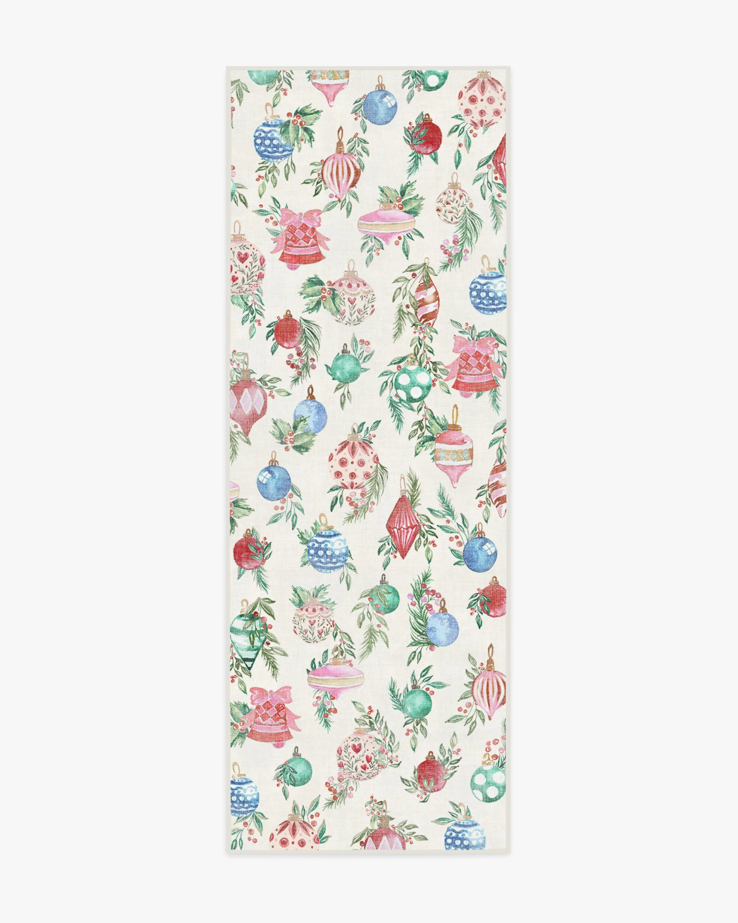 Bauble & Sprig Cream Multicolor Rug | Ruggable