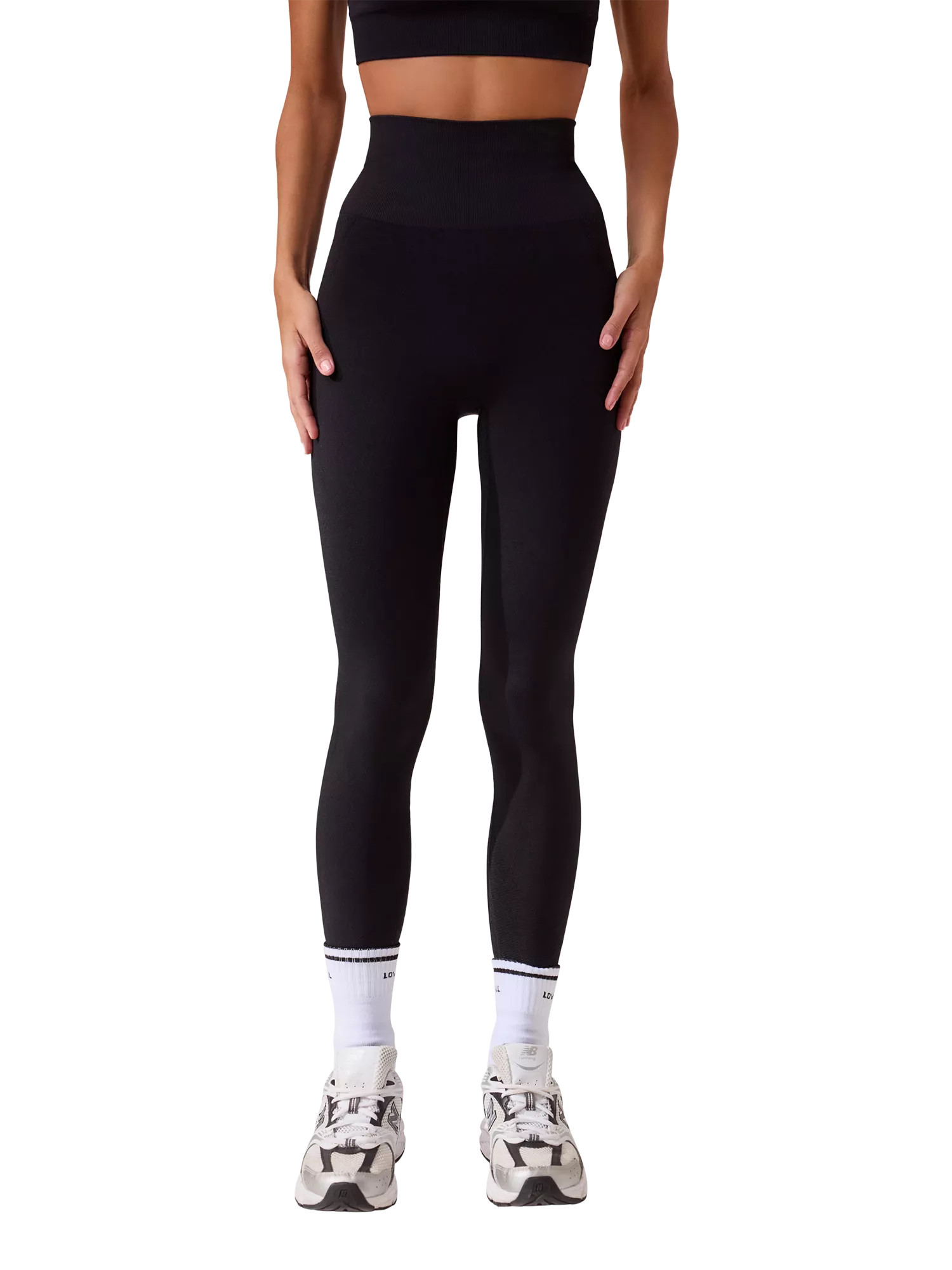 Lovall Sculpt Seamless High Waisted Leggings, Black | John Lewis (UK)