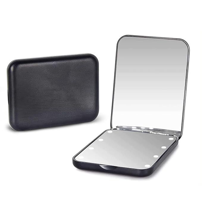 Kintion Pocket Mirror, 1X/3X Magnification LED Compact Travel Makeup / Purse Mirror with Light, ,... | Amazon (US)