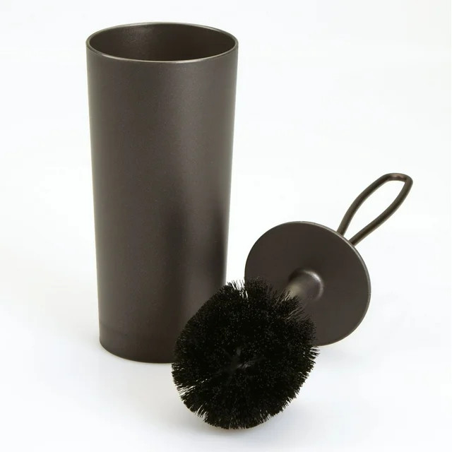 Mainstays Loop Toilet Brush and Holder Set, 4" x 16.25", Bronze | Walmart (US)