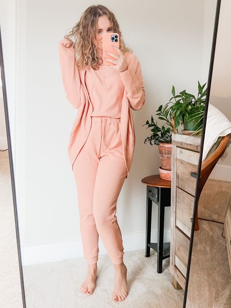 I could live in these matching cozy sets 😅 3 piece set // matching set // joggers // pjs // cozy // comfy style // amazon // amazon fashion // amazon sets 

#LTKunder100 #LTKGiftGuide #LTKstyletip