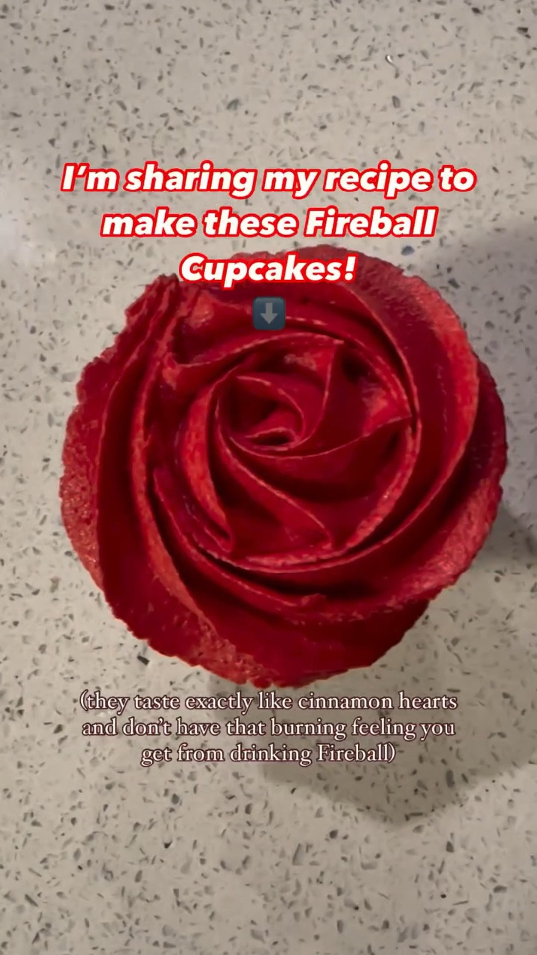 Fireball Whiskey Cupcakes (makes 20 cupcakes) 🔥🧁

(Note: these aren’t minor or pregnancy friendly - the cupcakes don’t bake long enough to bake out the alcohol and there is alcohol in the buttercream)

Cupcake Ingredients:
1 box Vanilla cake mix
¾ cup milk
¼ cup Fireball
½ cup unsalted butter (melted and cooled slightly)
4 eggs
1 tsp vanilla extract
1 tsp cinnamon
¼ tsp nutmeg
¼ tsp ground clove
Pinch of cayenne pepper

Buttercream Ingredients:
1 cup unsalted butter
4 ¼ cup powdered sugar
½ tsp cinnamon 
Pinch of cayenne
¼ tsp salt
2 tsp pure vanilla extract
2 tbsp milk or heavy cream
¼ cup Fireball 
Red food coloring if you want the color shown ⬆️ (pre-coloring, this buttercream is white with flecks of cinnamon)

Directions to make Fireball Cupcakes:

1. Preheat oven to 350° F.

2. Line a cupcake pan with cupcake liners and set aside. 

3. In a large bowl, mix vanilla cake mix with cinnamon, nutmeg, ground clove and cayenne then mix well.

5. In another bowl (a stand mixer or use a hand mixer) beat together cooled melted butter, eggs, milk, vanilla and Fireball.

6. Slowly pour the wet ingredients into the dry ingredients mixing until everything is well incorporated. 

7. Divide the batter between the cupcake liners.

8. Bake the Fireball Cupcakes for 18-21 minutes

9. Remove from oven and cool cupcakes in tray for 10 minutes before removing to cooling rack to cool completely before decorating. 

Directions for Fireball Buttercream

1. In stand mixer bowl fitted with flat paddle attachment, beat butter for 5-7 minutes until fluffy and lighter in color.

2. Mix in vanilla and salt. 

3. In a separate bowl, sift together your powdered sugar, cinnamon, and cayenne. Add this to the butter mixture and begin beating to combine. 

4. Add milk and Fireball once powdered sugar is almost incorporated and mix until combined.

5. Add red food coloring until desired shade is reached.

6. Decorate the fireball cupcakes however you like - I used Wilton 1M tip and piped a simple rosette

Enjoy 🫶🏻

cupcakes | recipes | baking | valentines day cupcakes

#LTKhome #LTKcanada