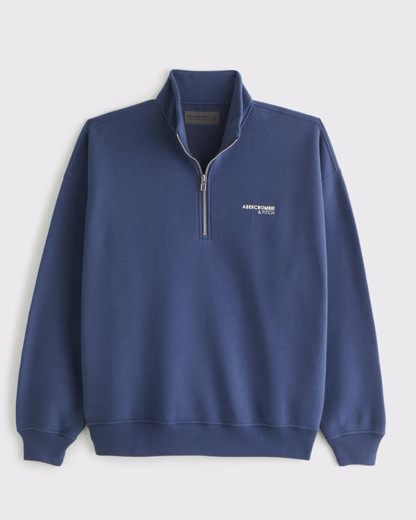 Micro-Logo Half-Zip Sweatshirt | Abercrombie & Fitch (UK)