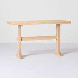 Pedestal Wood Console Table Natural - Hearth & Hand™ with Magnolia | Target