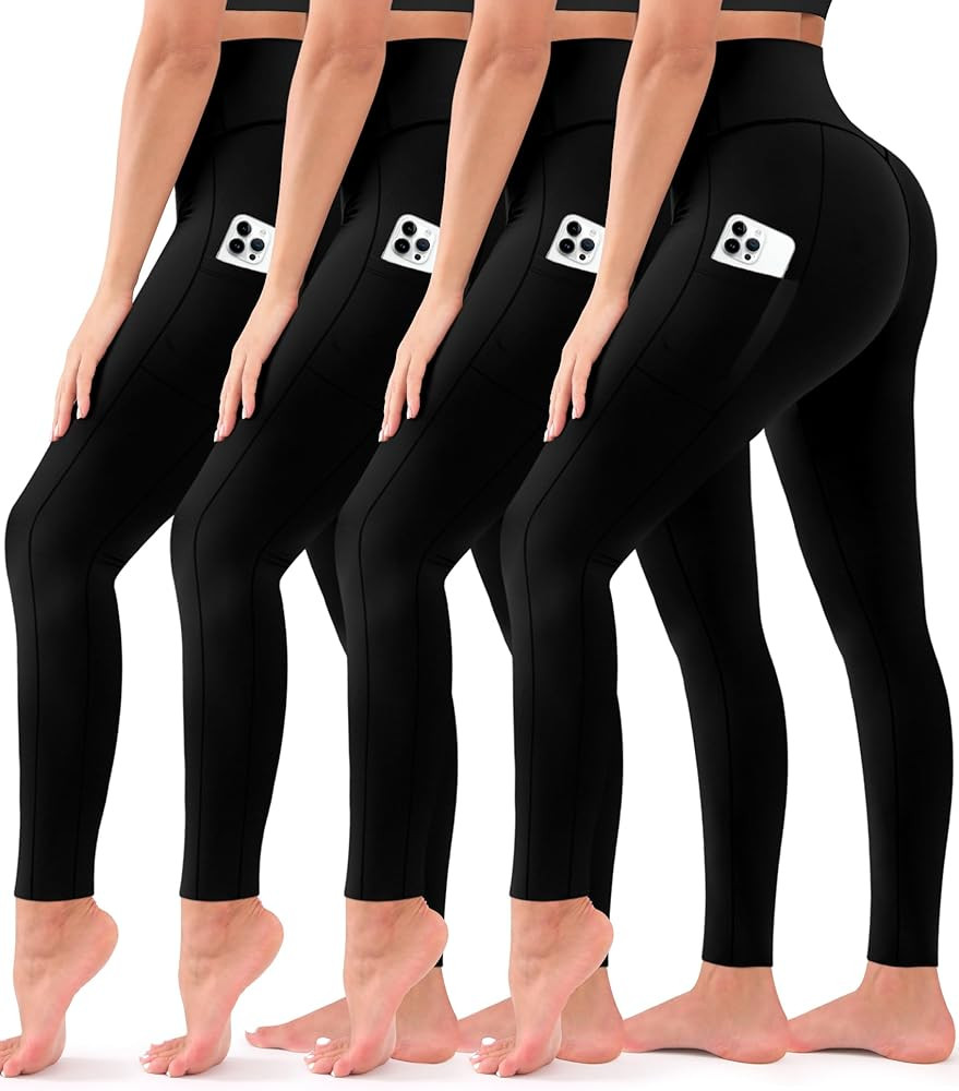 High Waisted Leggings Yoga Pants Workout Running Leggings | Amazon (US)