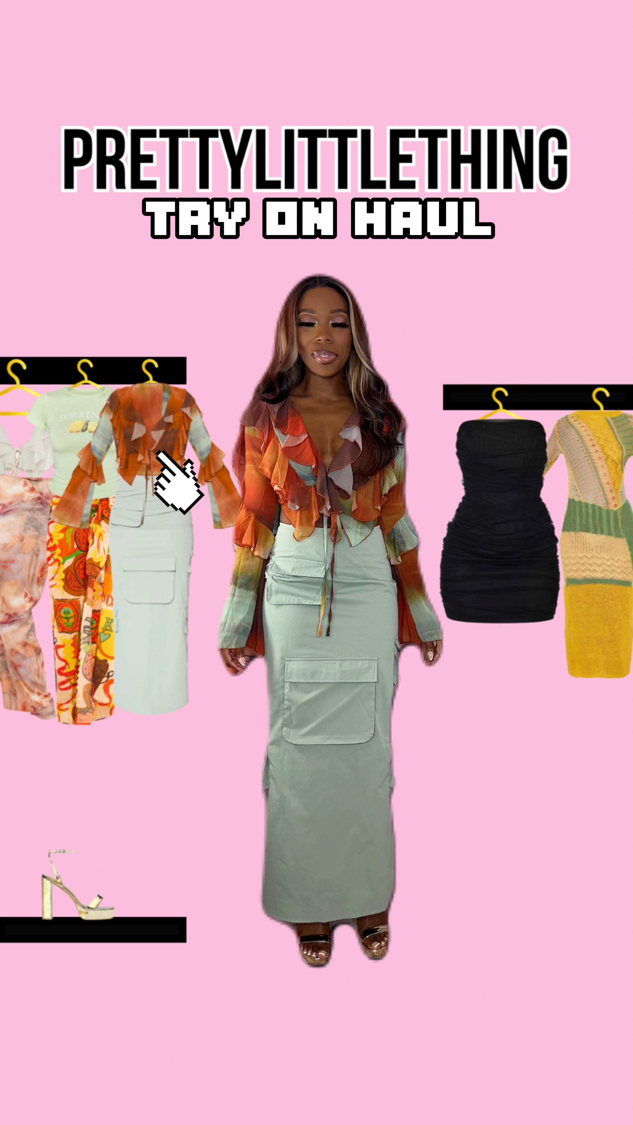 I feel like a doll in these cute summer outfits gifted to me by Pretty Little Thing 💖. I am wearing everything in a size 6 or M.

💖 Orange Ombre Extreme Frill Tie Front Blouse (love this for a date outfit!)
💖 Sage Cargo Maxi Skirt
💖 Yellow Crochet Knit Dress (Tall Collection. This is a great beach dress, or easy weekend errands outfit)
💖 Cream Extreme Frill Tie Front Blouse
💖 Nude Renaissance Print Midaxi Skirt
💖 Lime Sorrento Graphic T
💖 Postcard Print Beach Sarong
💖 Black Mesh Corset Mini Dress (this would make a cute cocktail dress!)