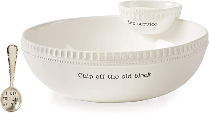 Mud Pie Chip Off the Old Block Stacked Chip and Dip Set | Amazon (US)