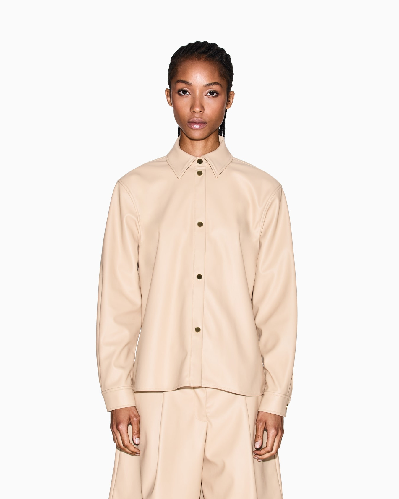 Faux leather shirt | Armani US