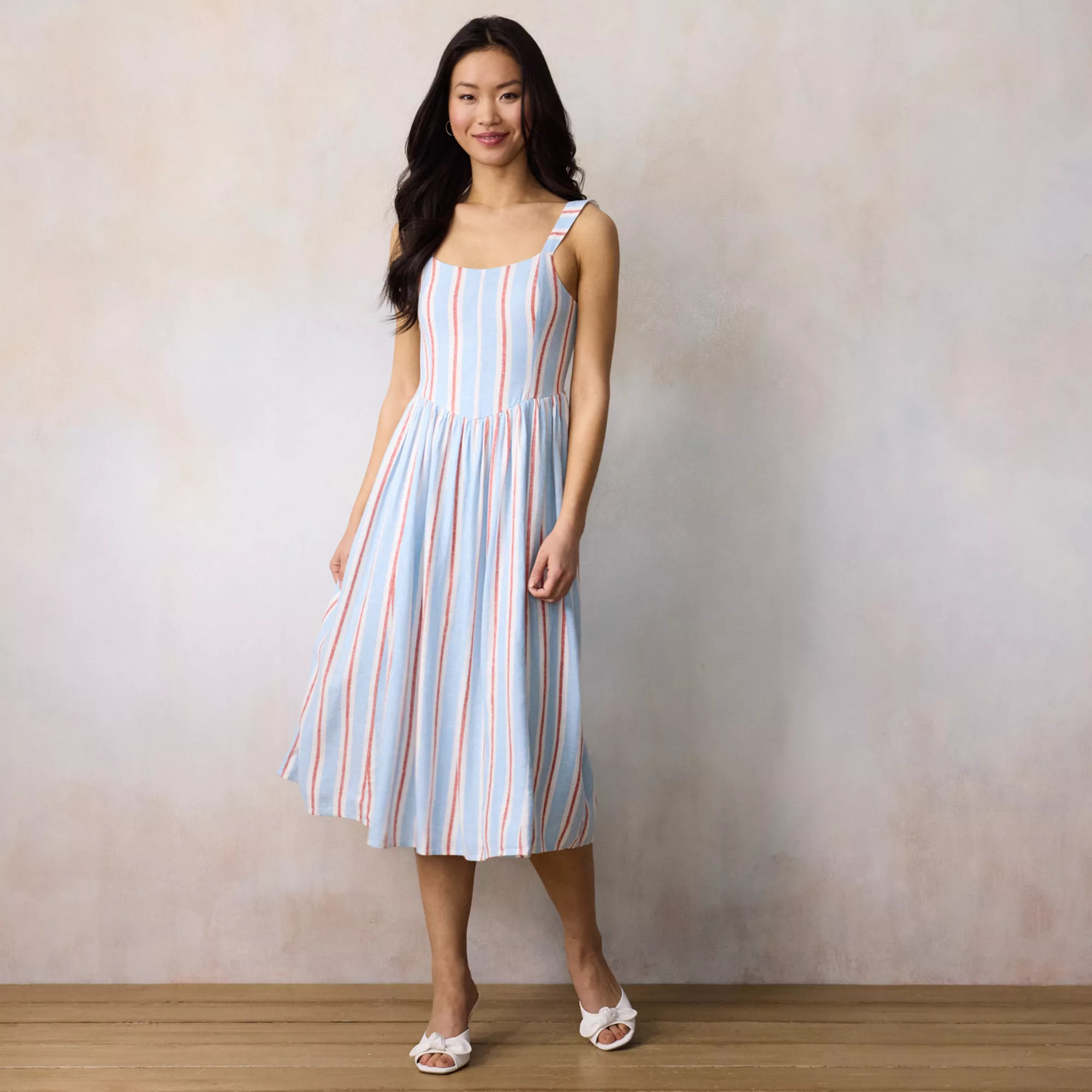 Women's LC Lauren Conrad Seamed Bodice Scoopneck Midi Dress | Kohl's
