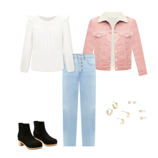 Sherpa Lined Corduroy Trucker Jacket | LOFT