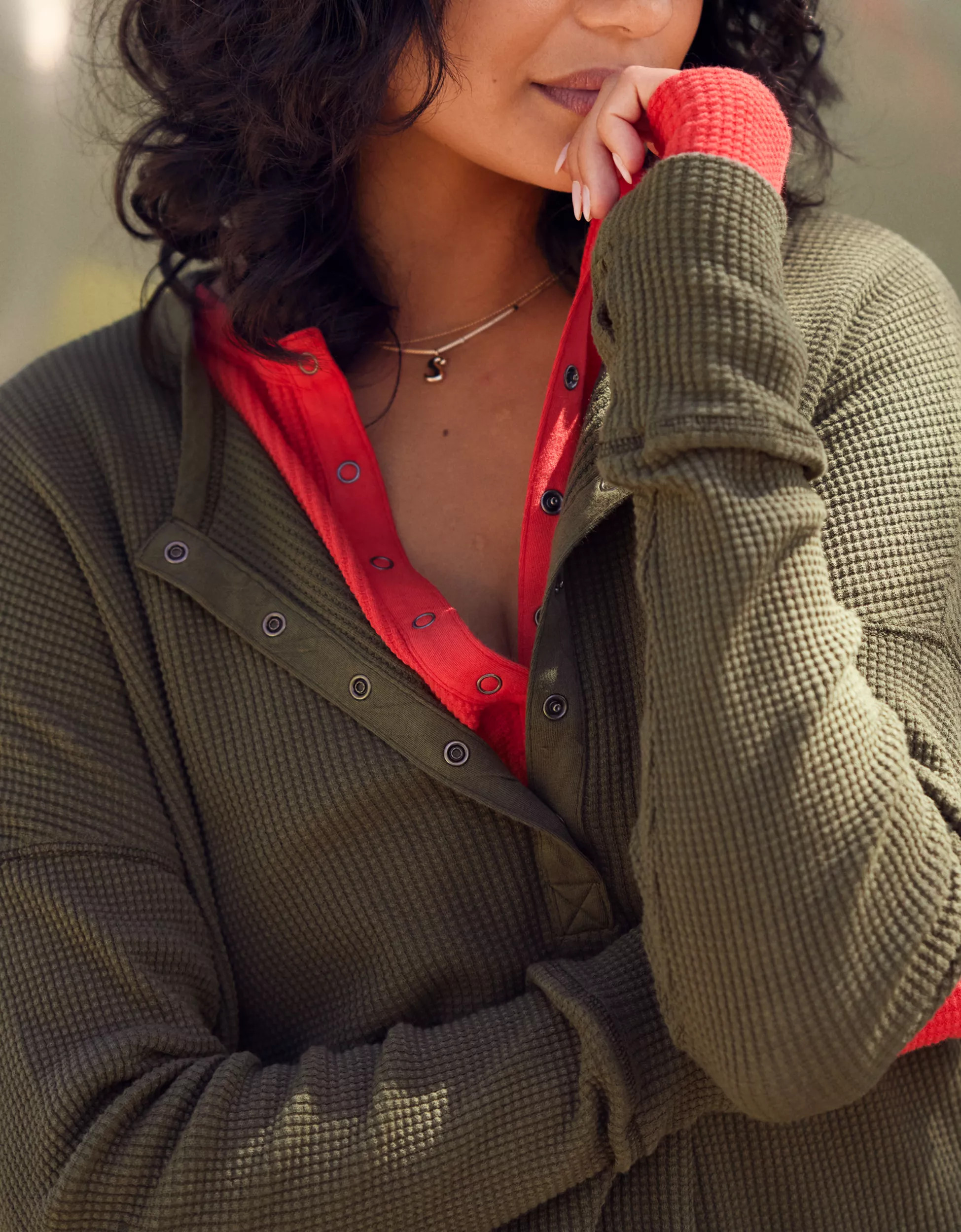 OFFLINE By Aerie Wow! Waffle Henley T-Shirt | Aerie