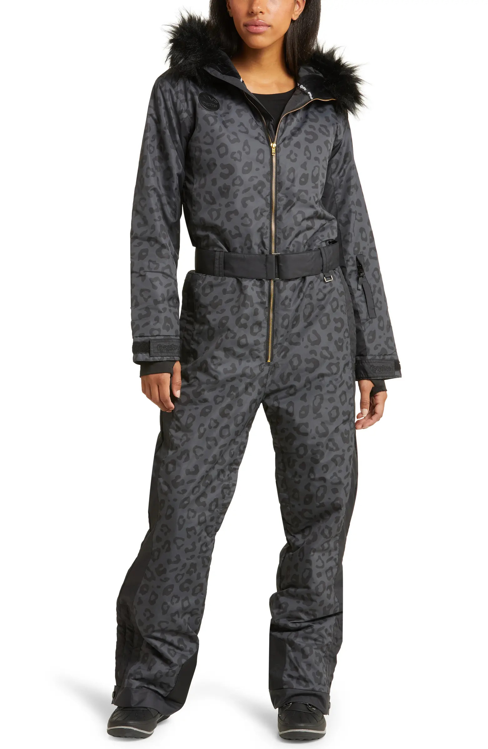 Midnight Leopard Waterproof Snowsuit | Nordstrom