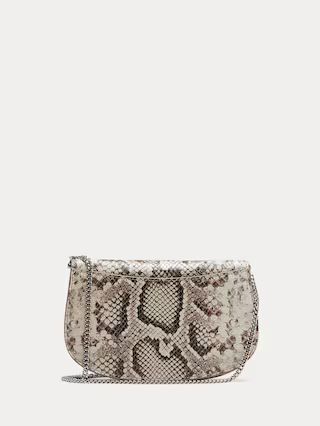 Snake-Print Italian Leather Crossbody Bag | Banana Republic (US)