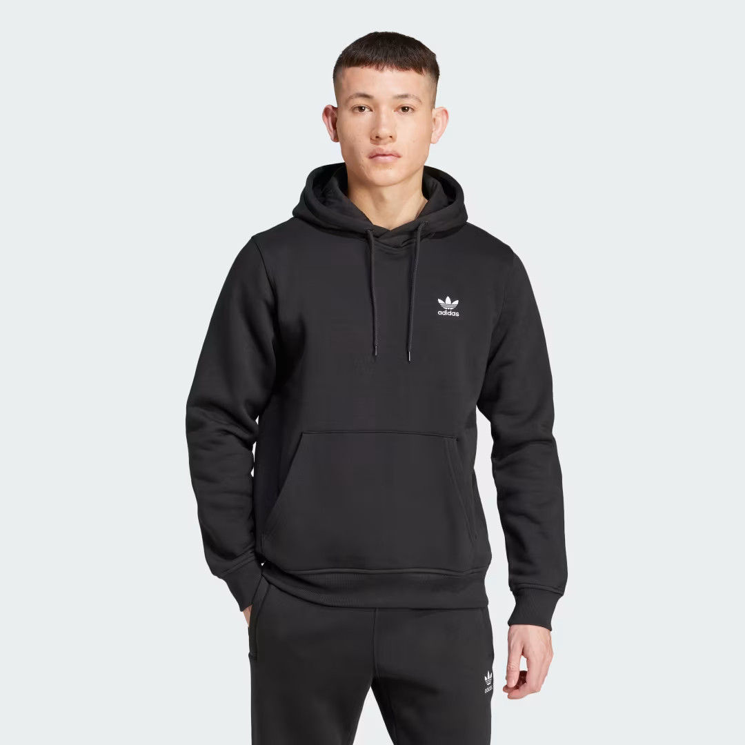 adidas Trefoil Essentials Hoodie Black 2XL Mens | adidas (US)