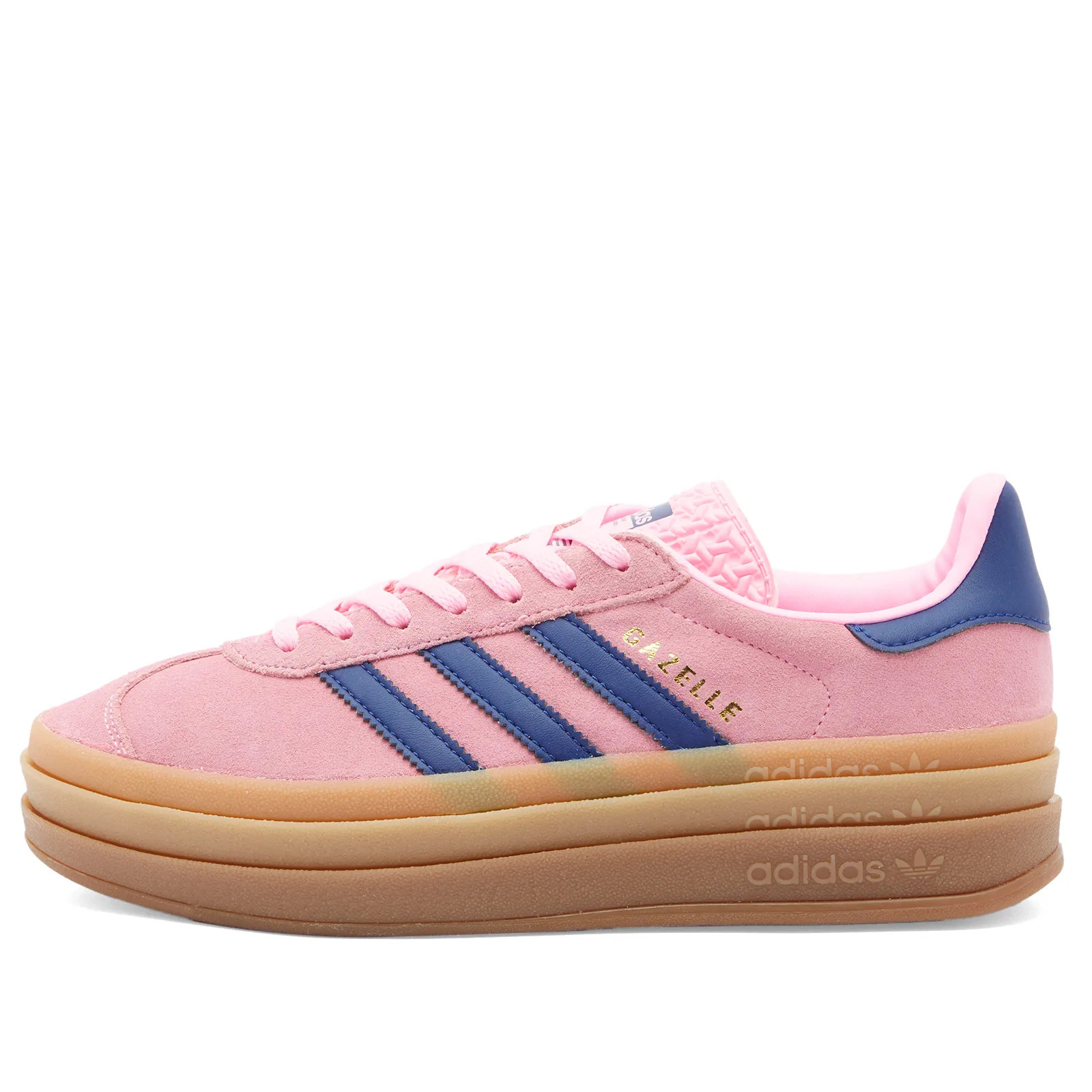 Adidas Women's Gazelle Bold W Sneakers in Pink Glow/Victory Blue/Gum, Size UK 4.5 | END. Clothing