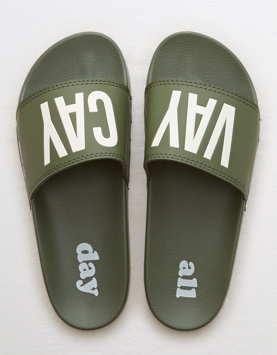 Aerie Summer Slides, Gray | American Eagle Outfitters (US & CA)
