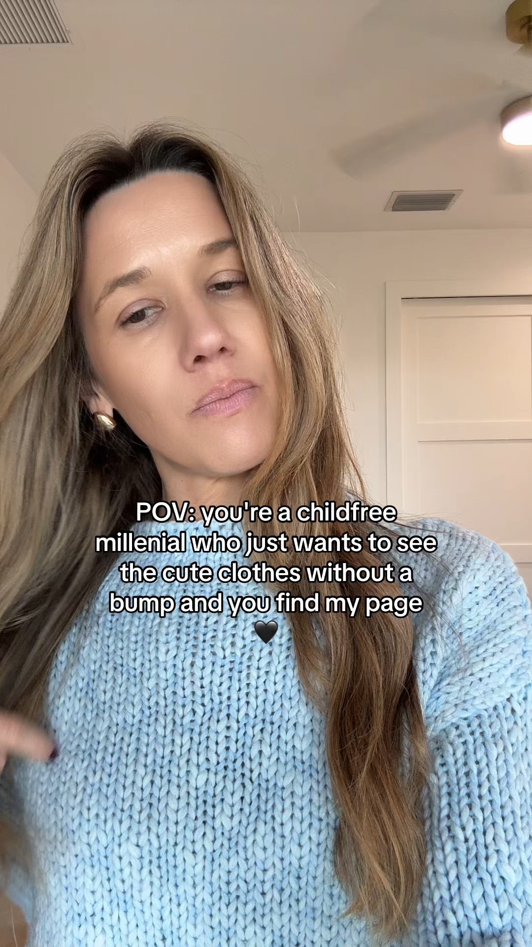 Childfree millennial??? Check in 💙 
Sweater small 

#LTKSeasonal #LTKOver40