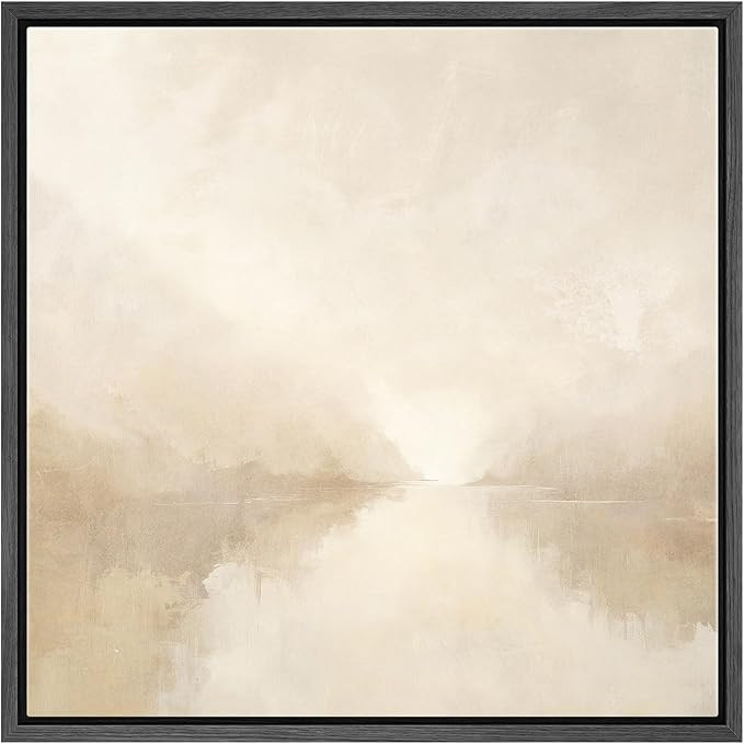 SIGNWIN Framed Canvas Print Wall Art Ethereal Light Mist Landscape Abstract Illustrations Fine Ar... | Amazon (US)