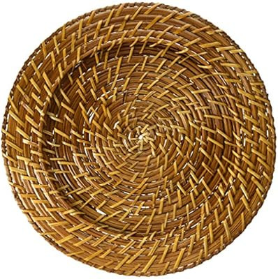 ChargeIt by Jay Natural Charger Large Decorative Rattan Service Plate for Home & Professional Fin... | Amazon (US)