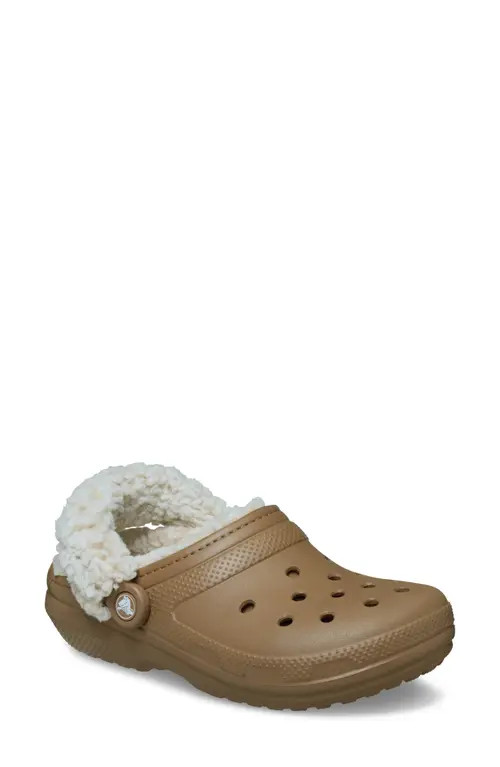 CROCS Classic Fleece Lined Clog in Sepia at Nordstrom, Size 8 Women's | Nordstrom