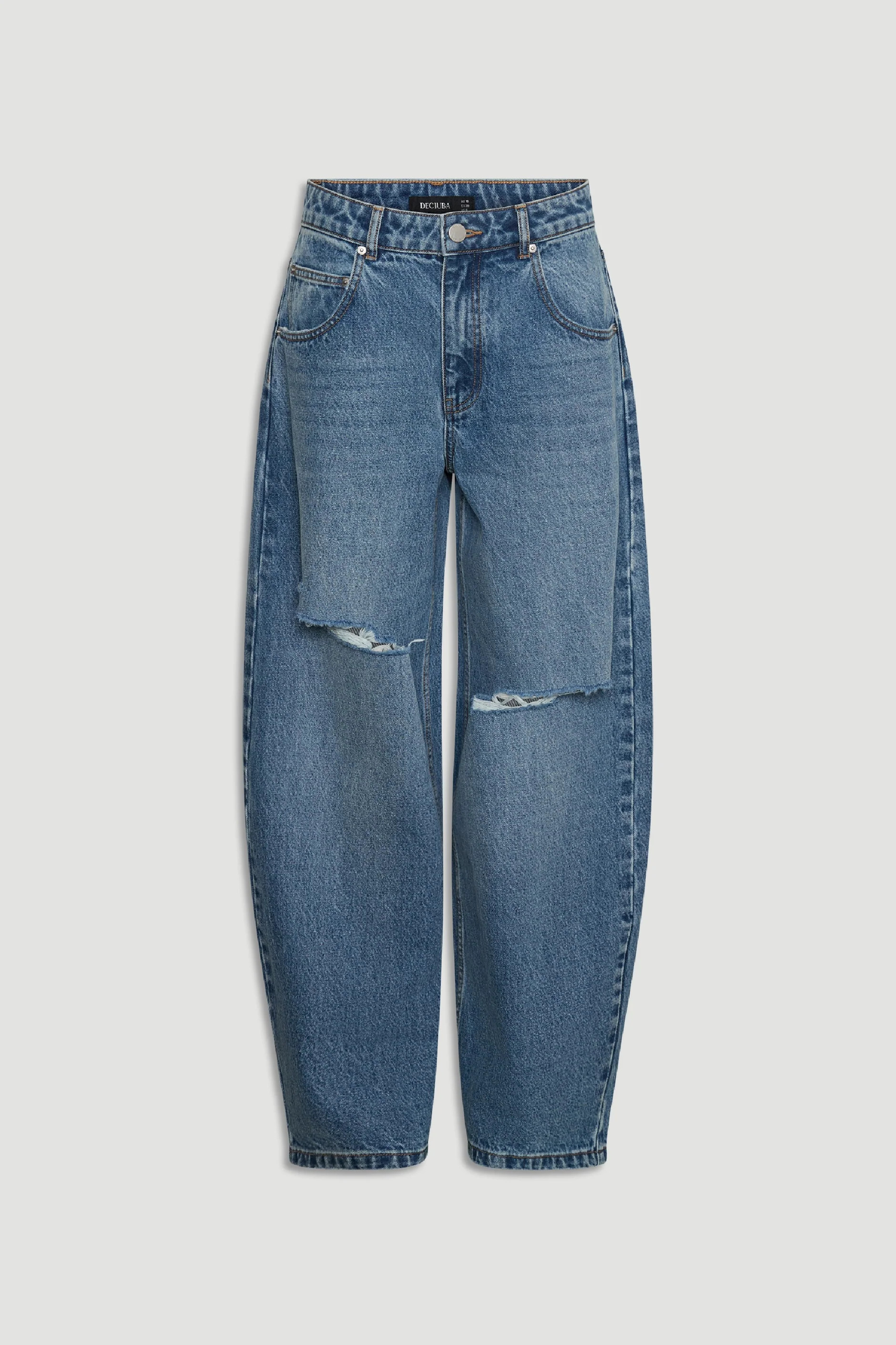 Daisy Ripped Horseshoe Jean - BAY BLUE | DECJUBA
