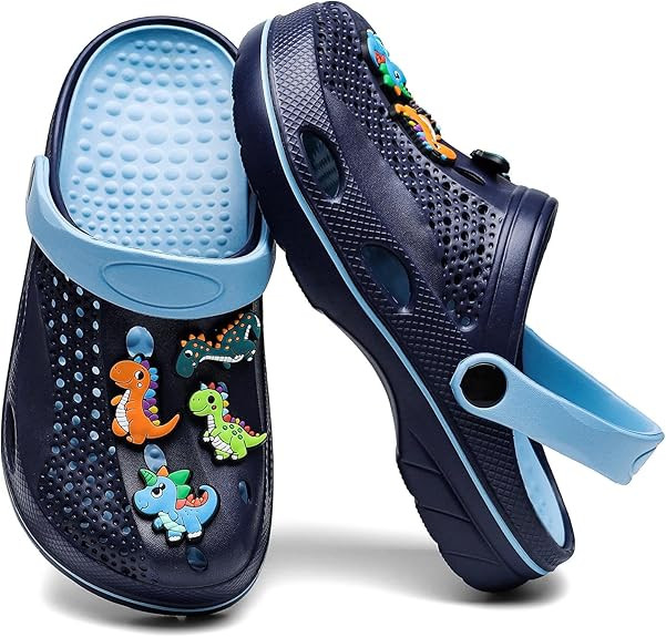 Boys and Girls Arch Support Garden Clogs Shoes Kids Slippers Indoor Outdoor Beach Sandals Removab... | Amazon (US)