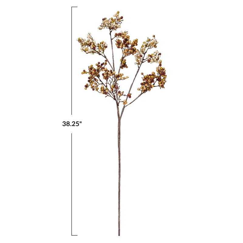 Faux Berry Stem With Metal And Polyethylene | Wayfair North America
