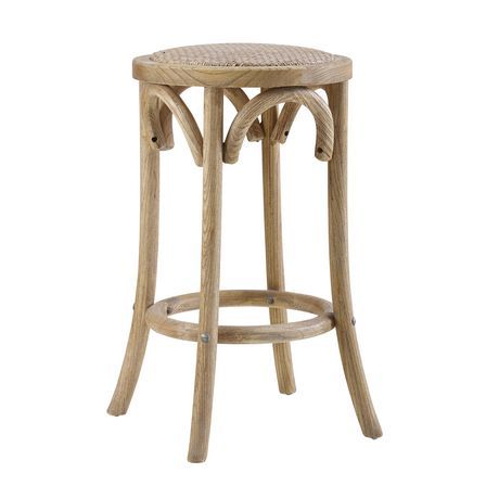 Whit Rattan Seat Backless Counter Stool | Walmart (CA)