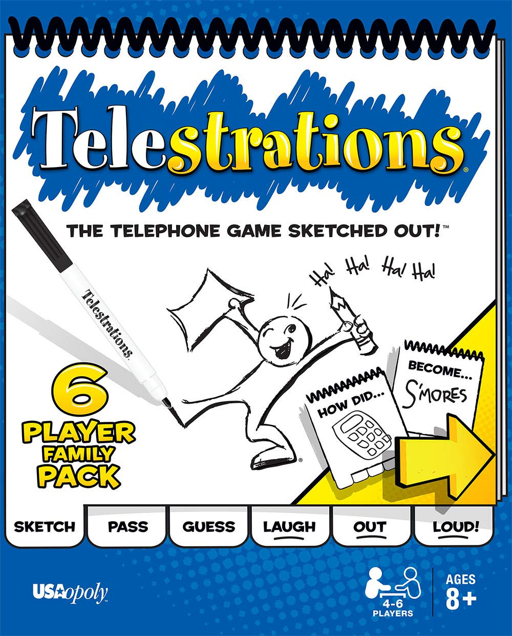USAopoly Telestrations Original 6 Player | Family Board Game | A Fun Family Game for Kids and Adu... | Amazon (US)