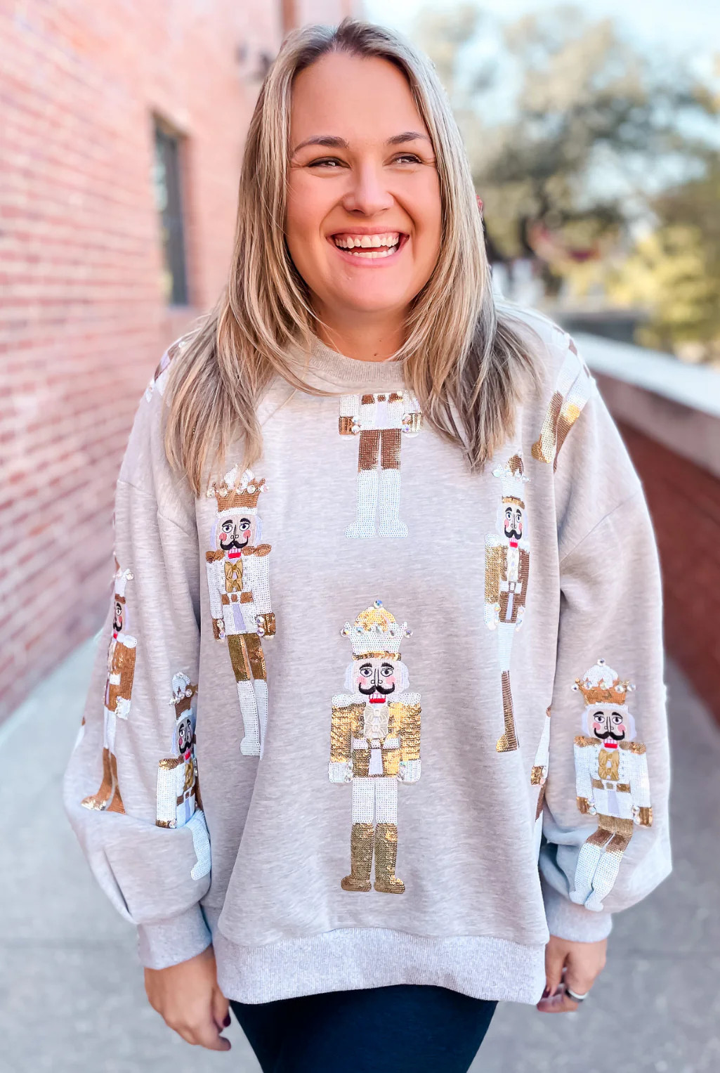 Queen Of Sparkles - Golden Nutcracker Sweatshirt XSmall | Tucker Brown