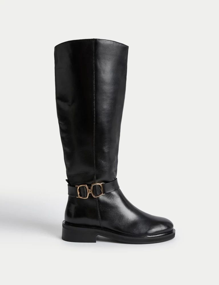 Leather Flat Riding Boots | Marks & Spencer (UK)