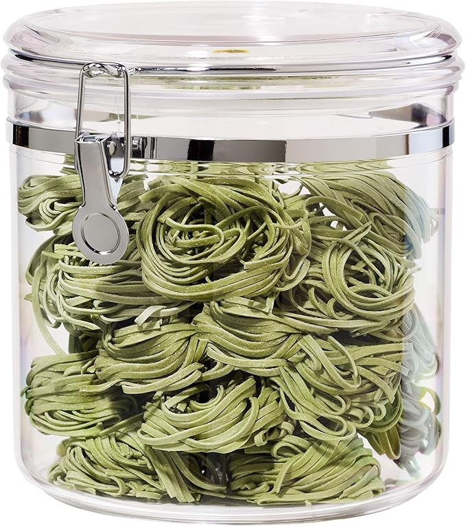 OGGI Jumbo Clear Canister with Clamp Lid, 150 oz - Airtight Food Storage Container, for Kitchen &... | Amazon (US)