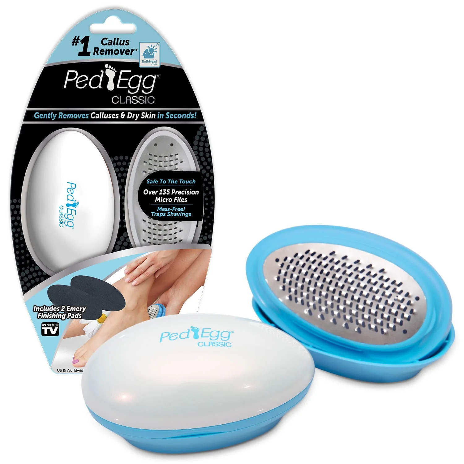 As Seen on TV Original Ped Egg Professional The Ultimate Foot File With Finishing Pad | Walmart (US)