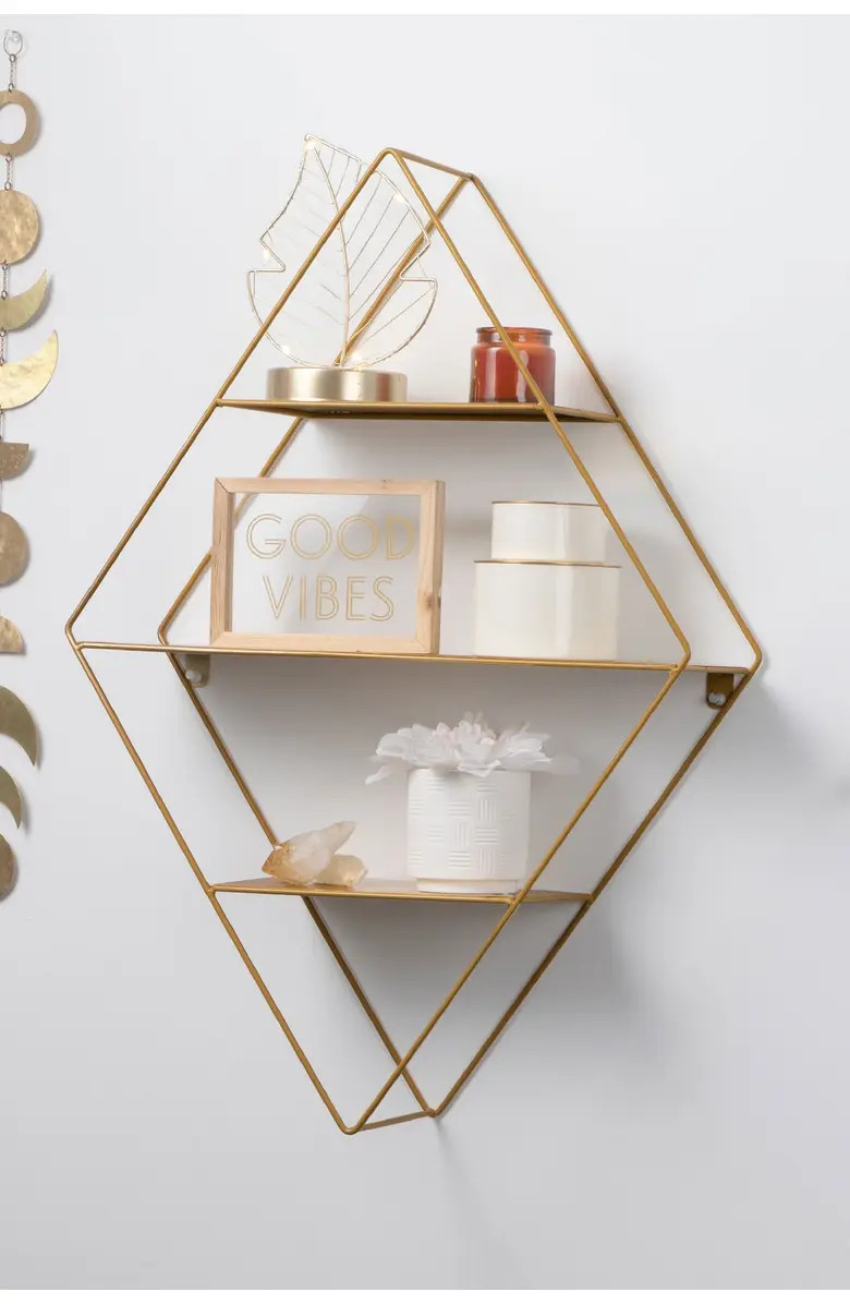 Large Diamond Shaped Wire Decorative Wall Shelf | Nordstrom Rack