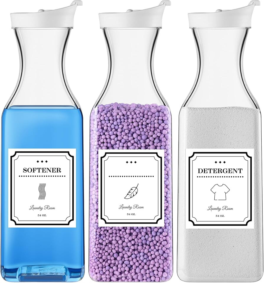 Laundry Detergent Dispenser,54oz Fabric Softener Dispenser,Plastic Liquid Laundry Detergent Conta... | Amazon (US)